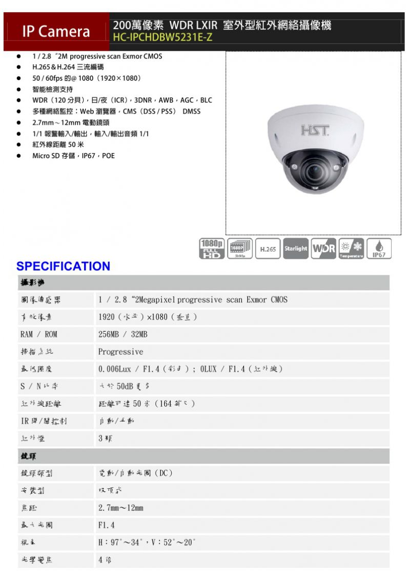 HC-IPCHDBW5231E-Z